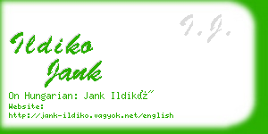 ildiko jank business card